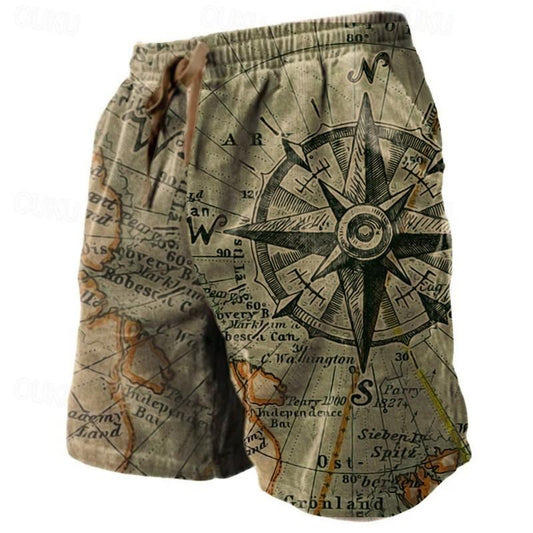 Men's Graphic Letter Motorcycle Shorts Summer Shorts Beach Shorts Mid Waist Streetwear Hawaiian Designer Casual Daily Holiday Drawstring Elastic Waist 3D Print Designer Clothing Apparel