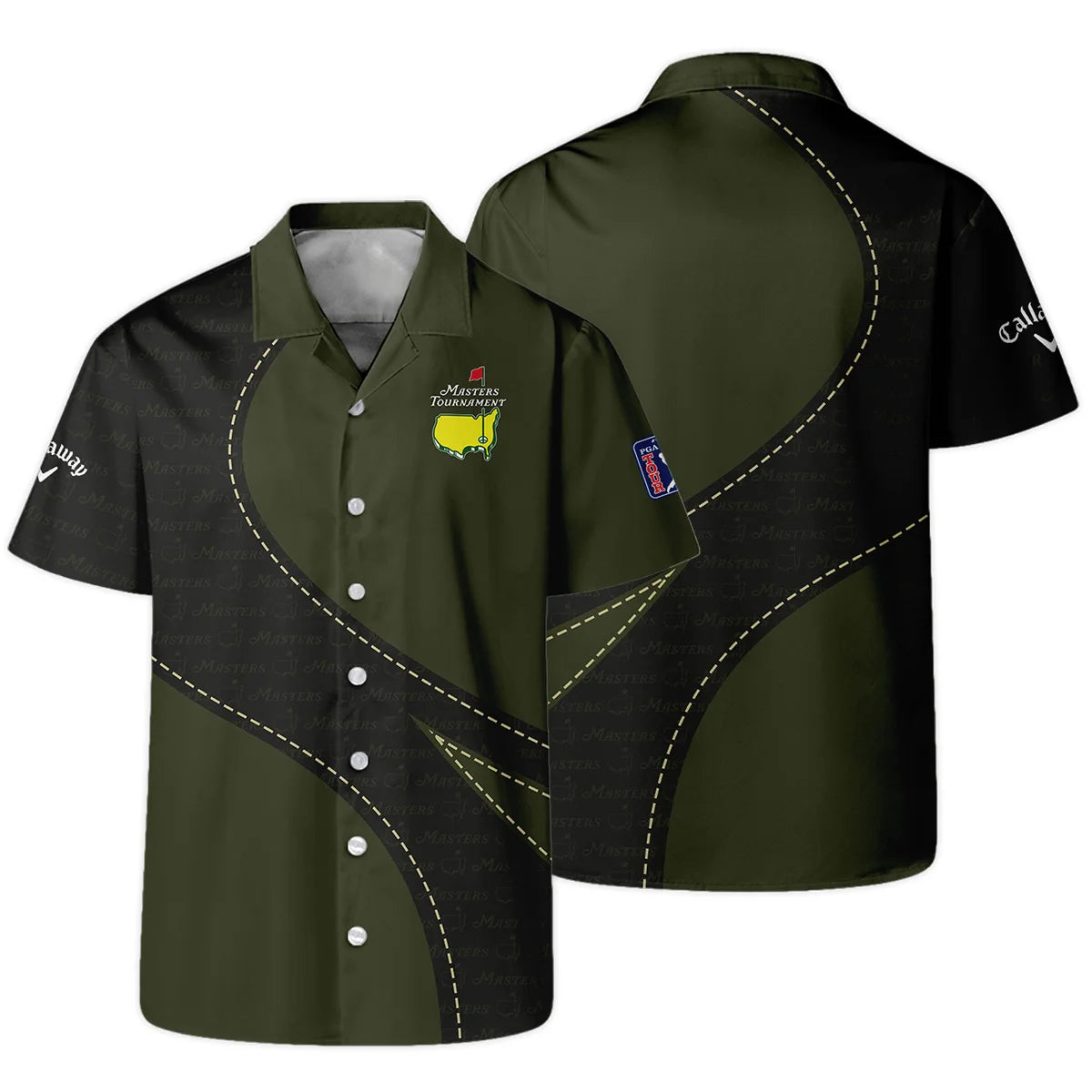 Pattern Military Green Masters Tournament Callaway Hawaiian Shirt Style Classic Oversized Hawaiian Shirt