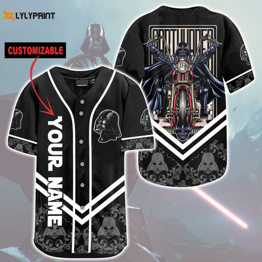 Personalized Darth Vader Motorcycle All Over Print Unisex Baseball Jersey - lylyprint.com