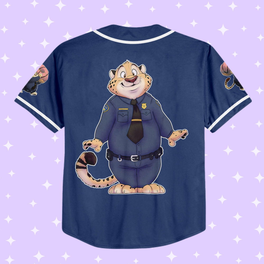 Personalized Disney Zootopia Benjamin Clawhauser Baseball Jersey - lylyprint.com