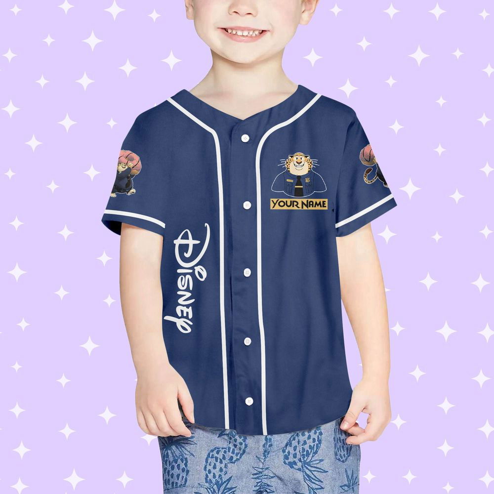 Personalized Disney Zootopia Benjamin Clawhauser Baseball Jersey - lylyprint.com