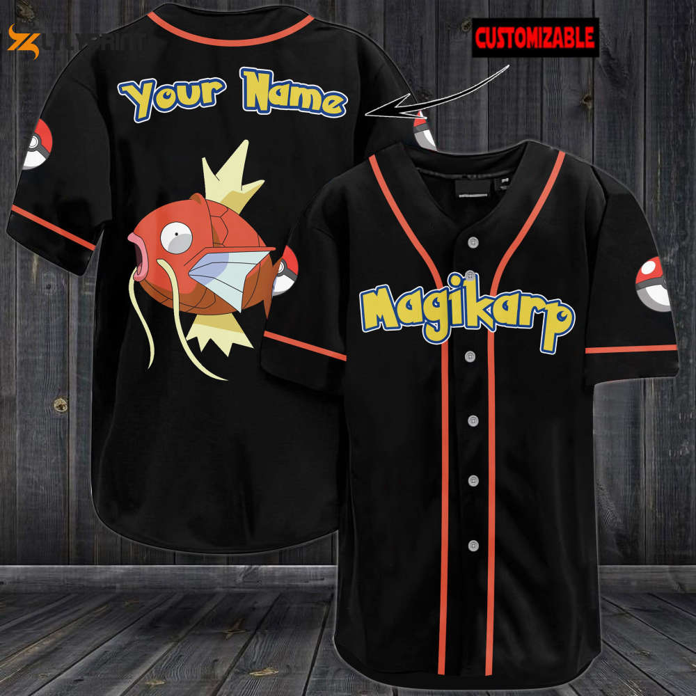 Personalized Magikarp Baseball Jersey - lylyprint.com