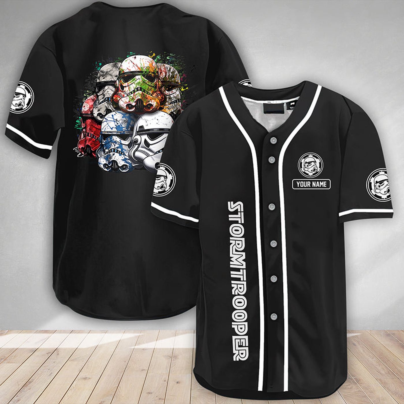 Personalized Stormtrooper Helmet Colorful Baseball Jersey - Gift for Men Women - Gift for Men Women - lylyprint.com