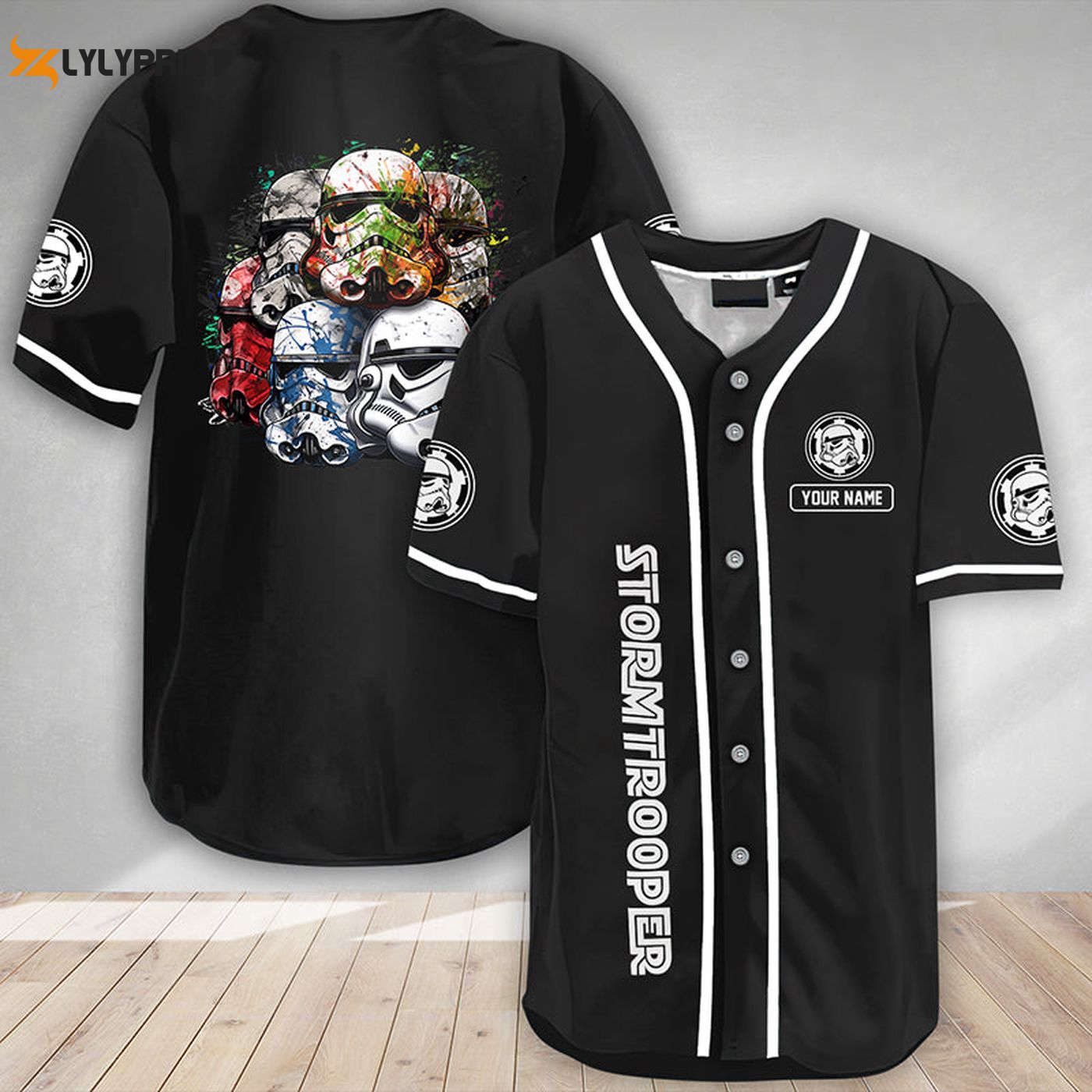 Personalized Stormtrooper Helmet Colorful Baseball Jersey - Gift for Men Women - Gift for Men Women - lylyprint.com