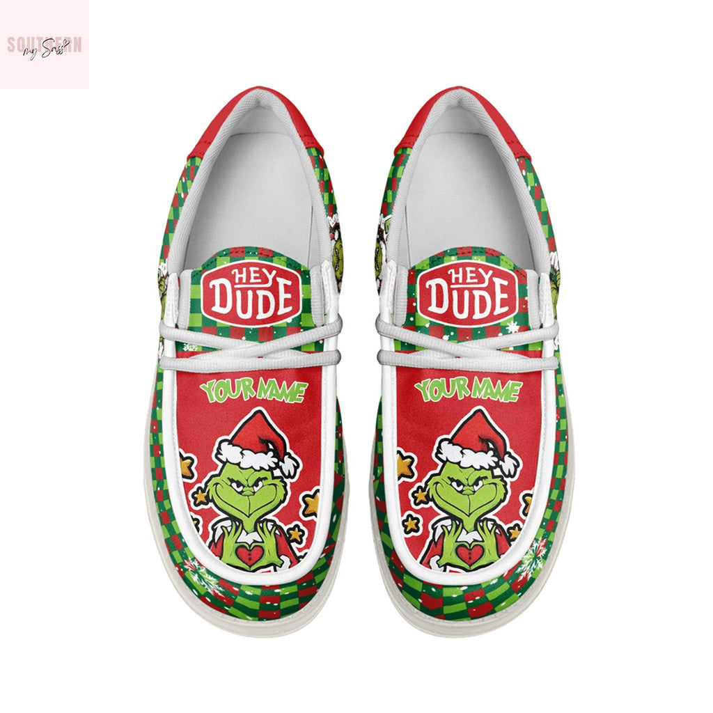 Personalized The Grinch Christmas Eww People Hey Dude Shoes