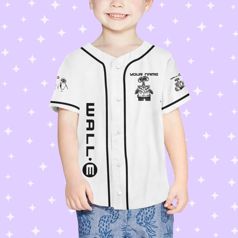 Personalized Wall E Eve Sketch Baseball Jersey - lylyprint.com