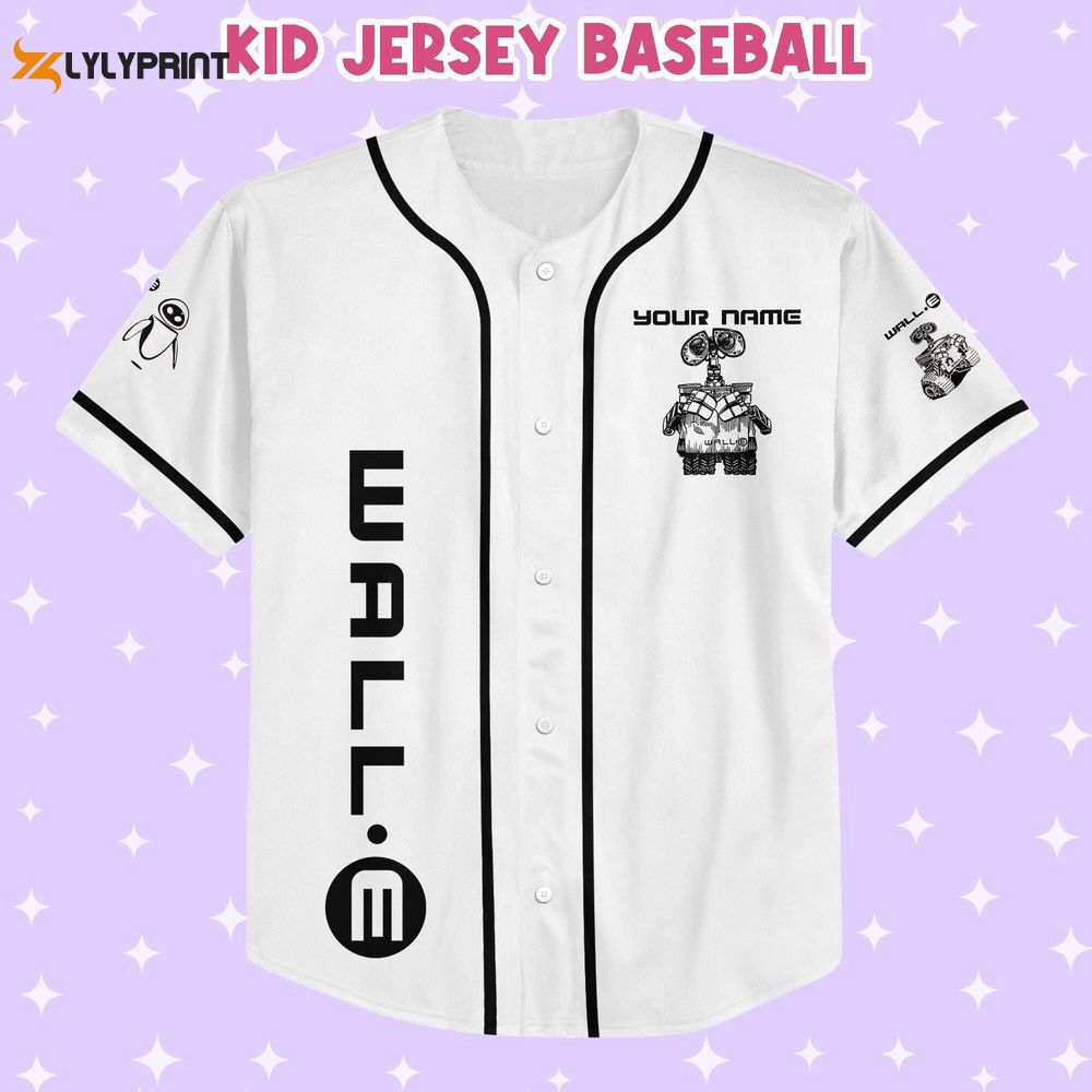 Personalized Wall E Eve Sketch Baseball Jersey - lylyprint.com