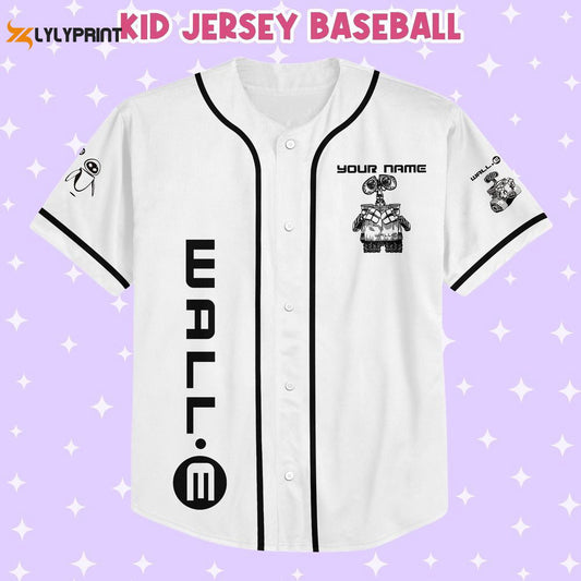Personalized Wall E Eve Sketch Baseball Jersey - lylyprint.com