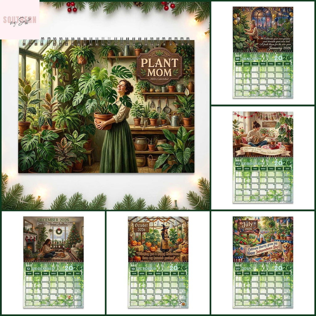 Plant Mom 2026 Wall Calendar
