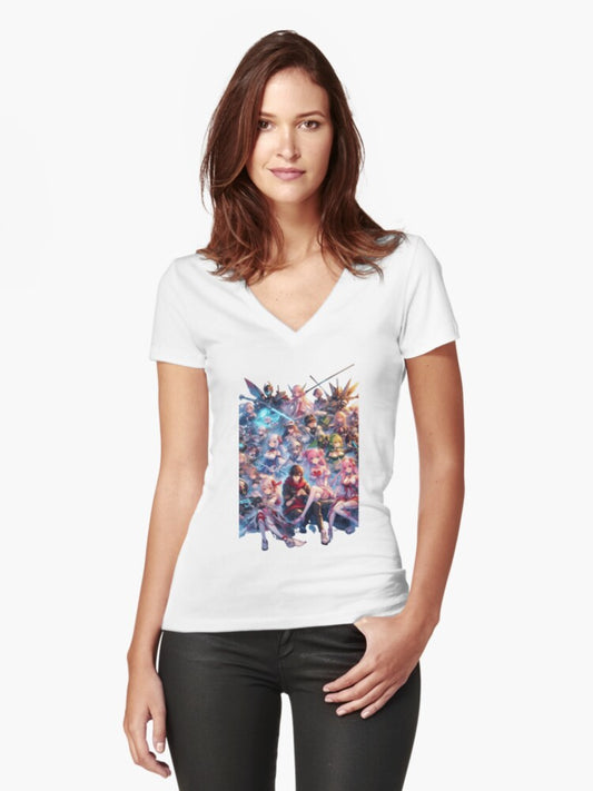 ANIME group cool images! Fitted V-Neck T-Shirt