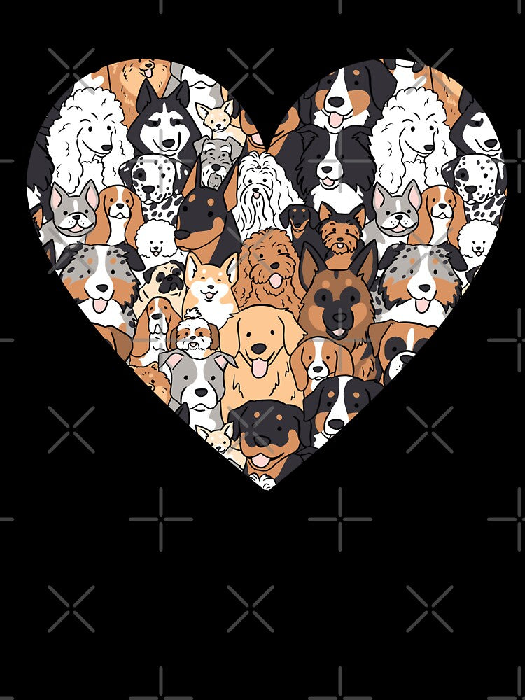 So many dogs! A cute cartoon dog breeds illustration pattern by Yarafantasyart