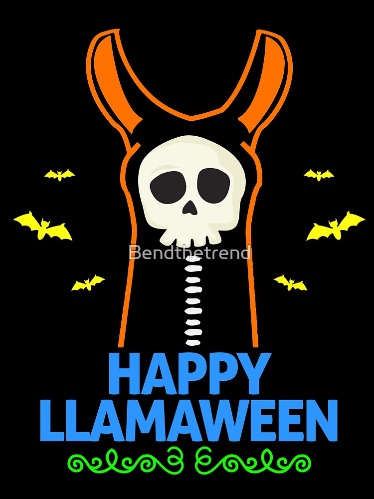 Happy Llmaween Funny Halloween Novelty T-Shirt Gift by Bendthetrend