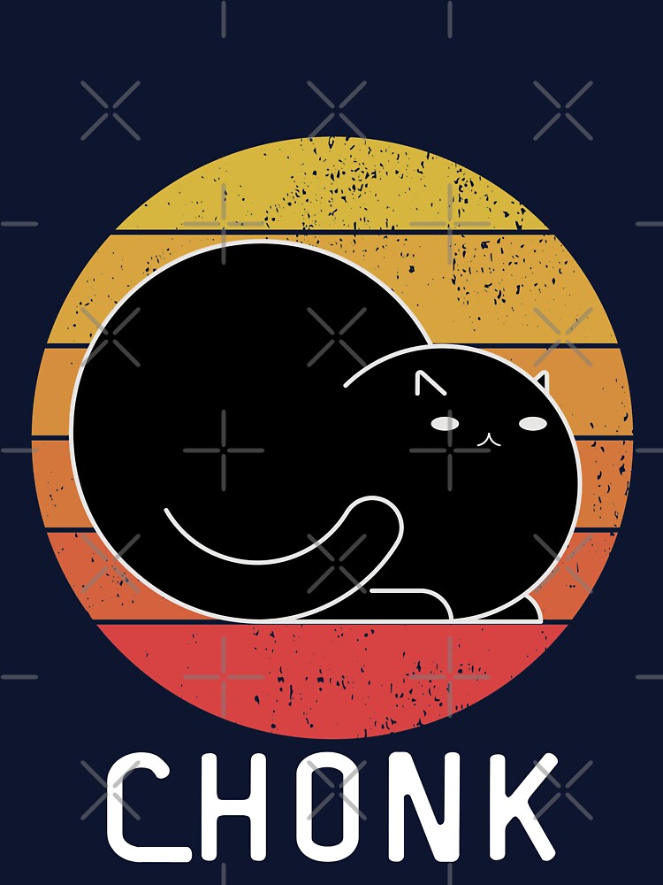 Funny Fat Cat Design Retro Vintage Chonk Cat For Cat Lovers by Kaladzishop