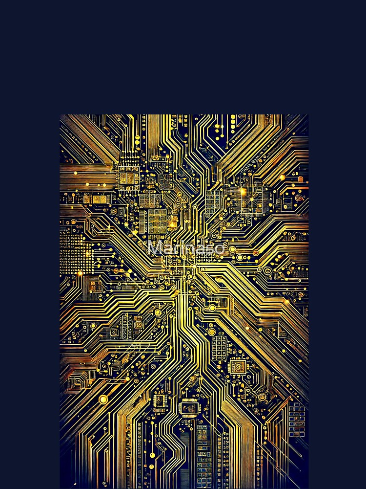 Technological Symphony: A Journey to the Heart of the Golden Circuit by Marinaso