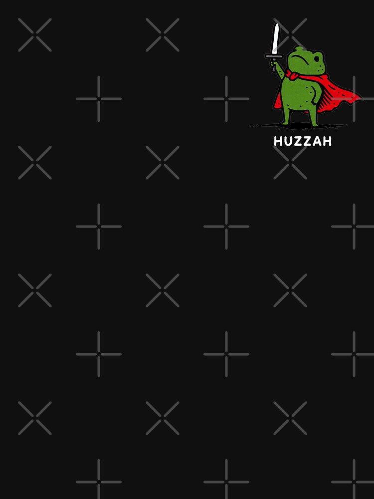 Huzzah Frog Knight Funny Sword Meme Quote by Abirtom