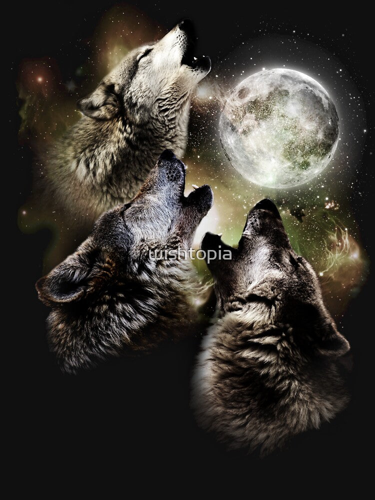 Direwolf Brothers Howling at Full Moon by wishtopia