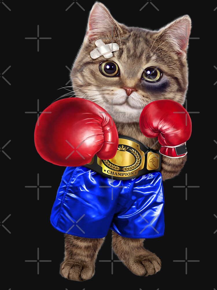 Boxer Tabby Cat as Boxing Champion by Fox-Republic