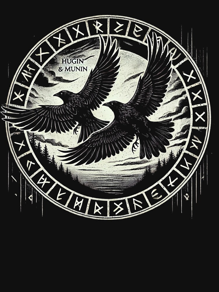 Hugin & Munin – Odin’s Ravens and the Nordic Runes by RavenRunes