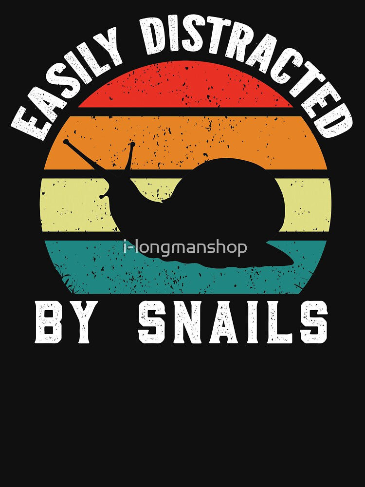 Easily Distracted By Snails (Funny Gift For Snail Lover) by i-longmanshop