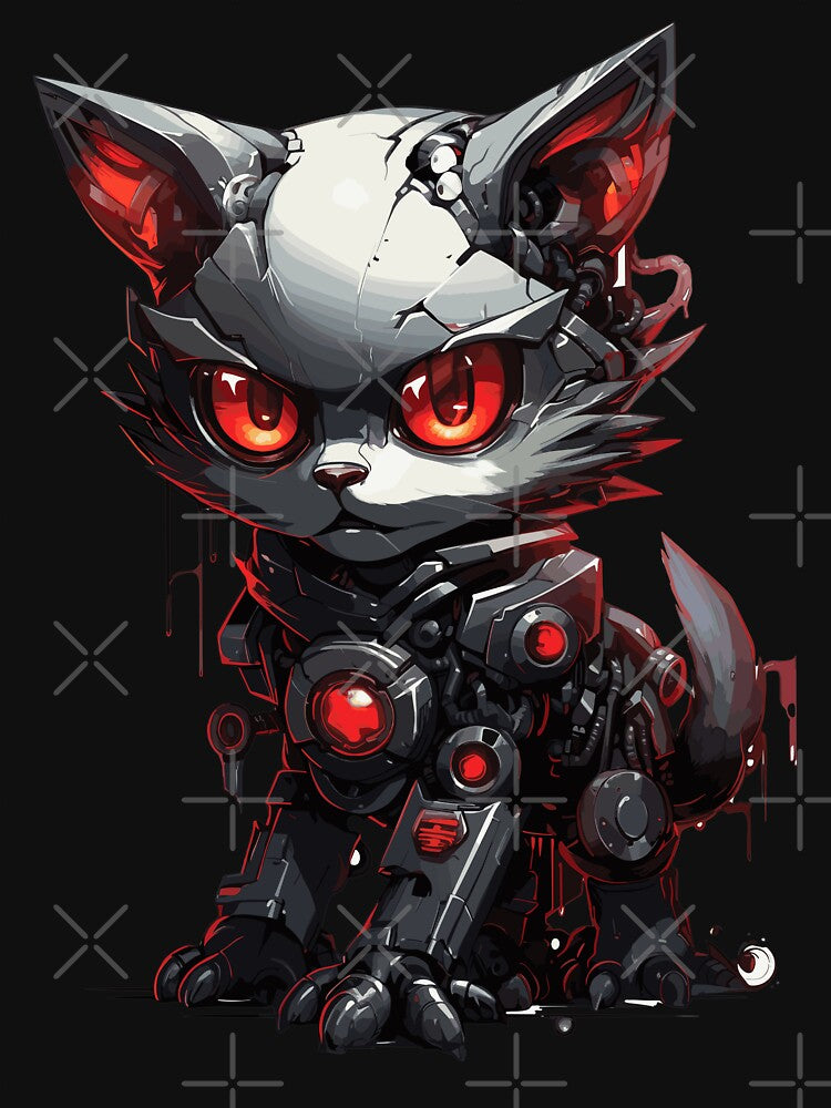 Cyberpunk Robot Cat by EternalDelight1