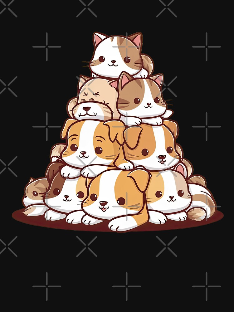 cute funny cat tower of sweet kittens, cute cat,cute funny,funny cat by Expressions-Sel
