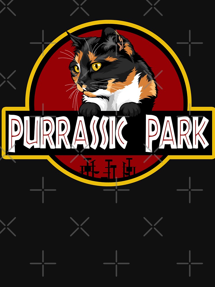 Tortoise Shell Cat Purrassic Park by Funny Shirts Matter