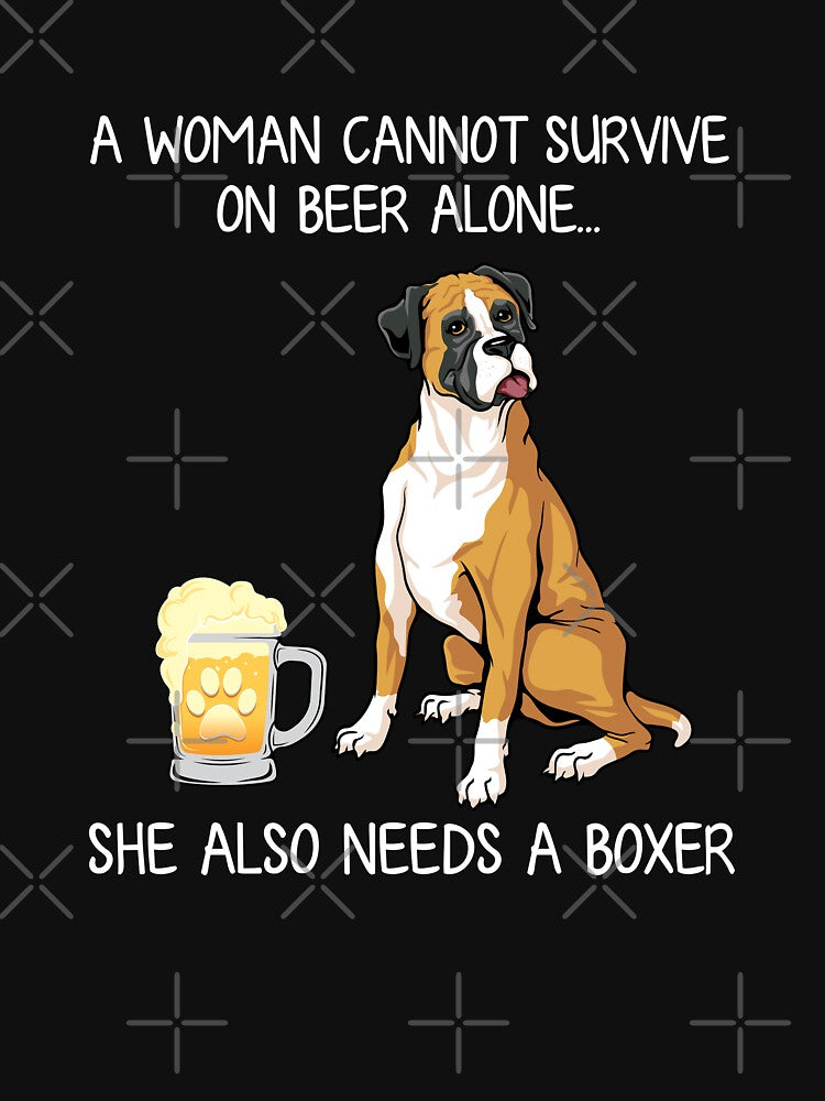 Boxer Mom and Beer Funny dog gift by TeeDoozy