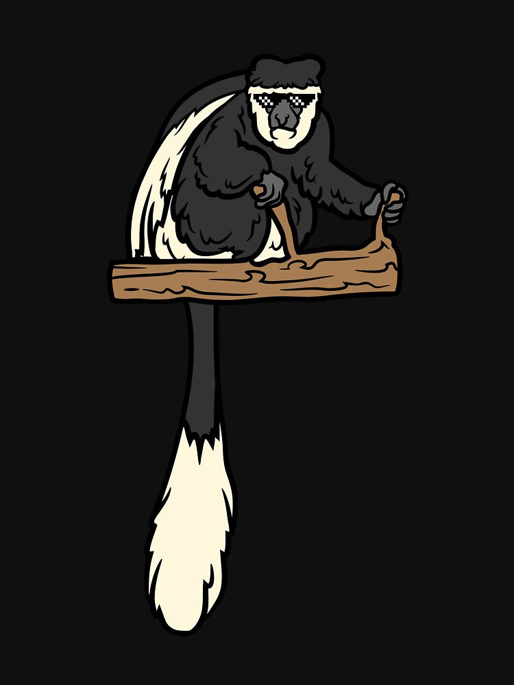 B is for Black and White Colobus by freakystickey