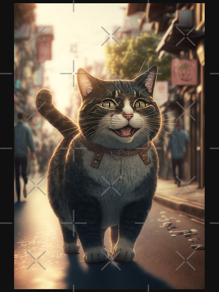 cute cat standing on the street by KoolArtDistrict