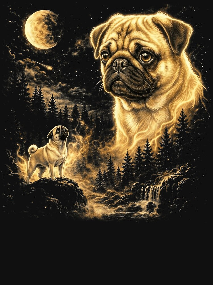 Pug Howling At The Moon Wolves Meme Mystic Nature Wildlife by jakaun