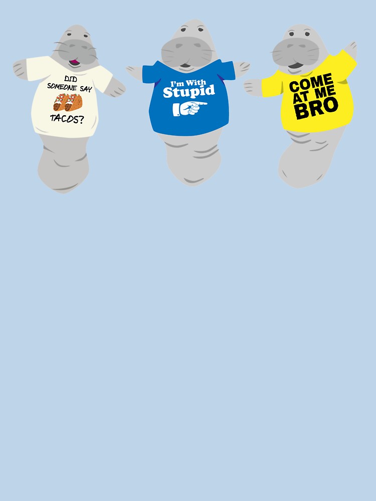 Three Manatees in Novelty Tees by BrobocopPrime