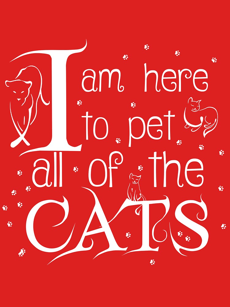 I am here to pet all of the cats - white by k0rry