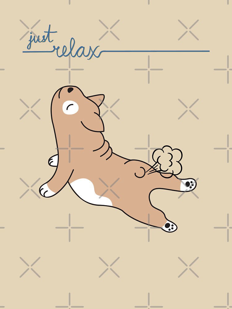 Dog Funny Relaxing, Yoga Dog Farts, Just Relax, Cute Relaxing Funny Dog Face Gifts For Dog Lovers by haRexia
