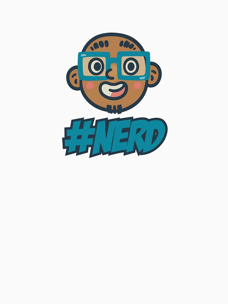 #NERD – Happy Geek Cartoon Face by CanSparkleArt
