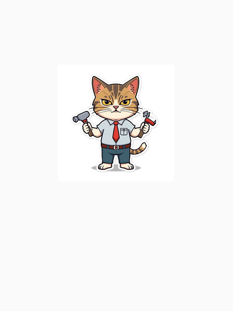 Office cat by Line & Prime Paws