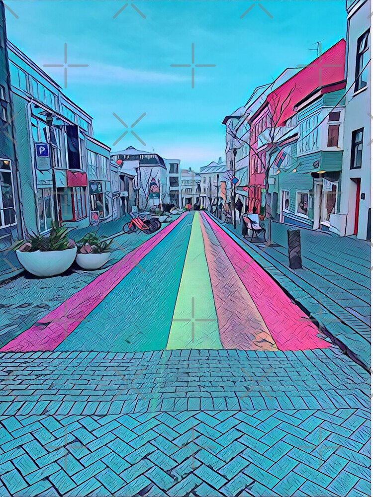 Colours of reykjavik - art print by Nicfearn86