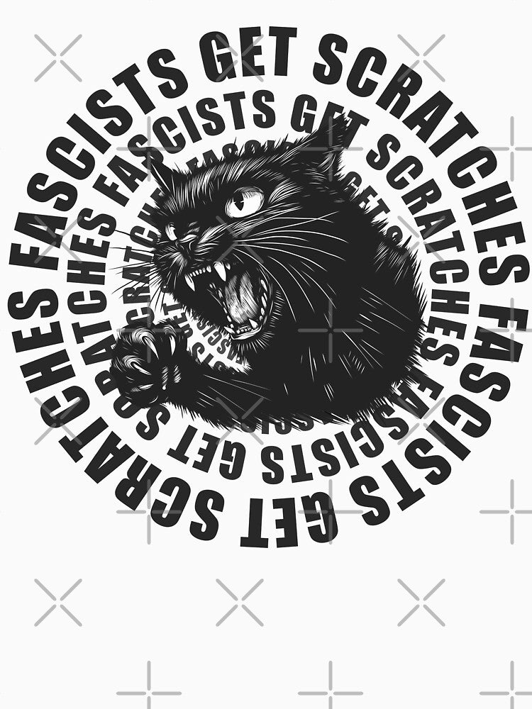 Black Cat Fascists Get Scratches v2 by KilkennyCat Art