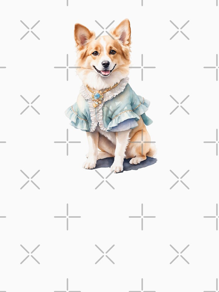Watercolor Dog Adventure in Vintage Style by Victoria Riabov