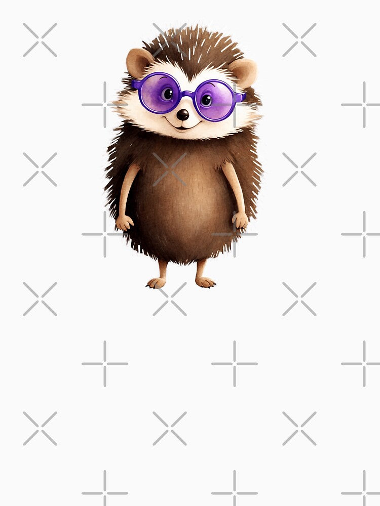 Watercolor Animal Character is wearing glasses by Victoria Riabov