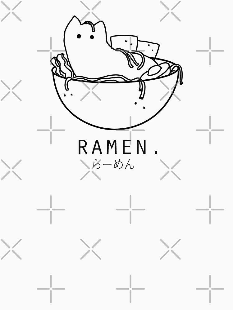 Cat in the Ramen Bowl Minimalist/Simple Design by Neroaida