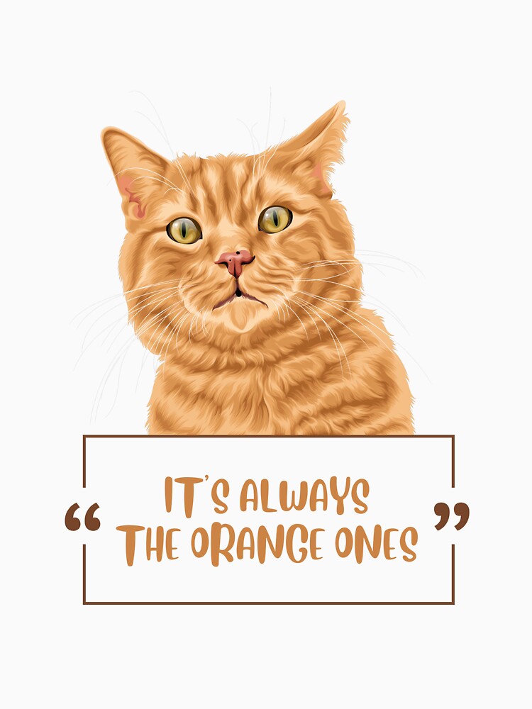 It's Always The Orange Ones (ginger cat) by clawfuldesigns