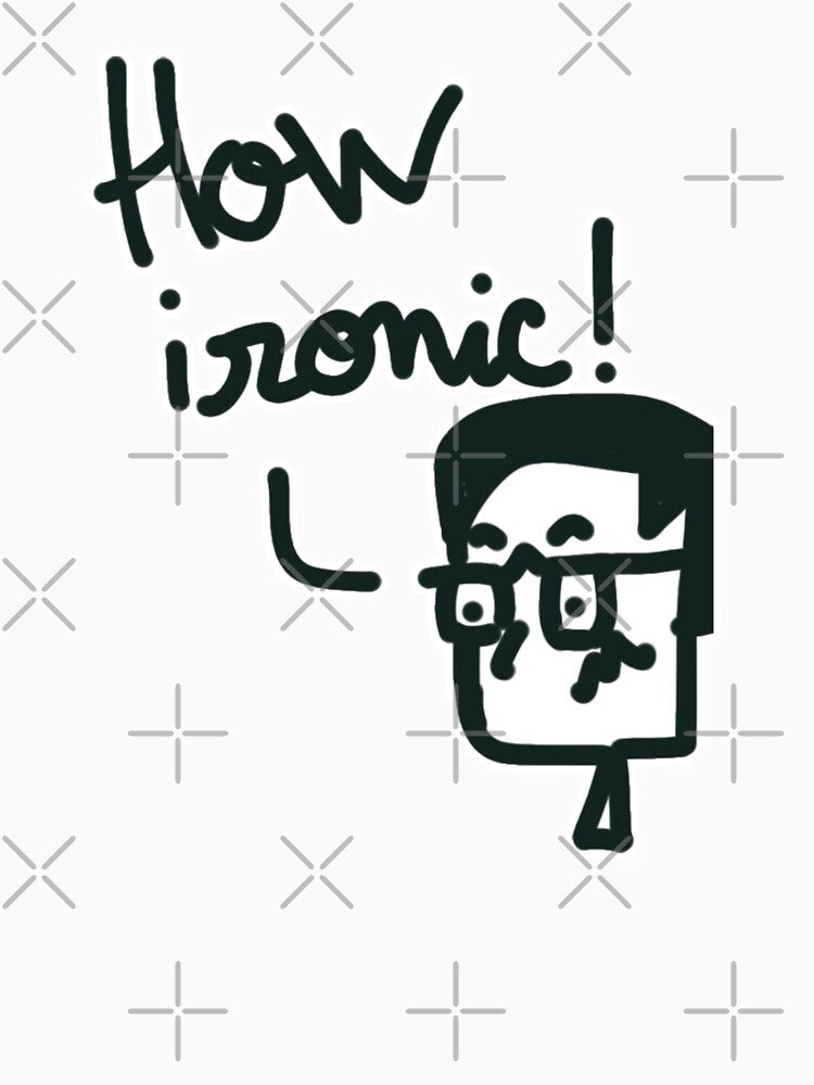 How ironic! Cartoon illustration by Oqueartecura