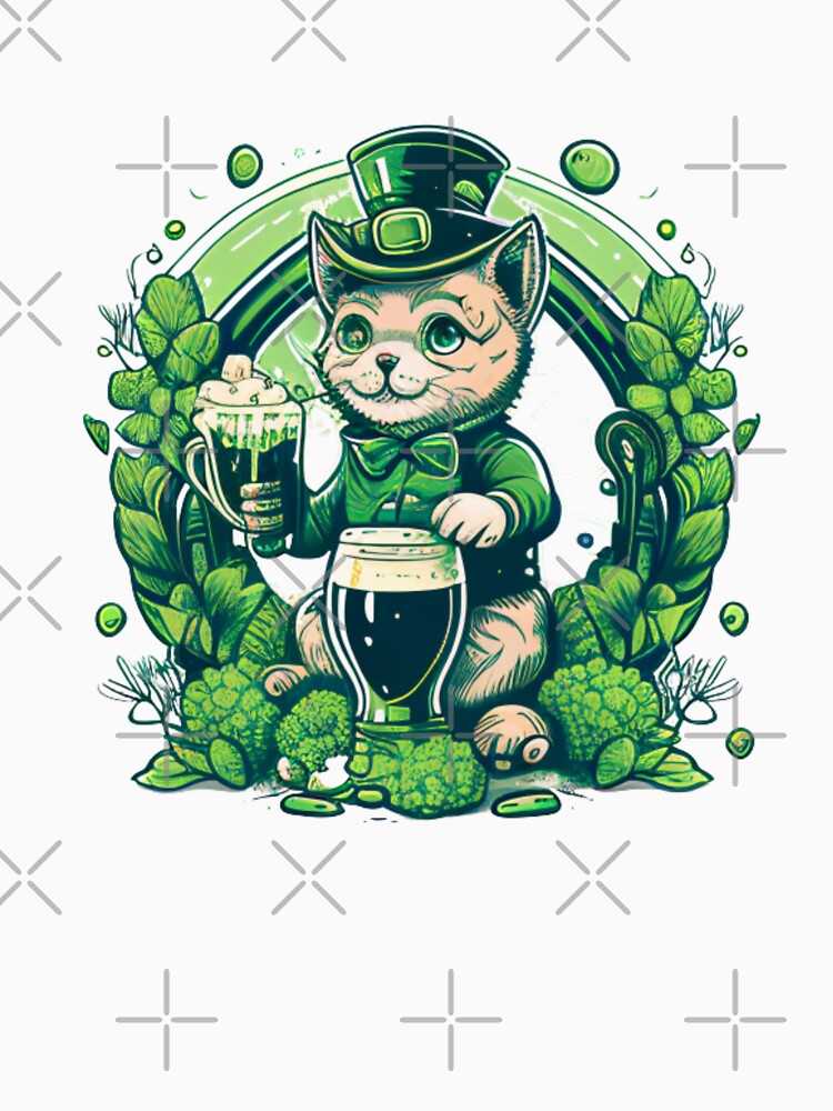 Cat Lover Shamrock St Patrick's Day - Vibrant Fun and Loud by BOHOVIN