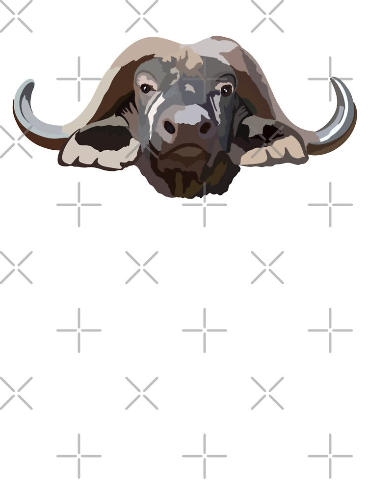 C is for Cape Buffalo ,Cape Buffalo Artwork – Powerful African Wildlife Illustration and Nature Design by PrettylittlepastelUk