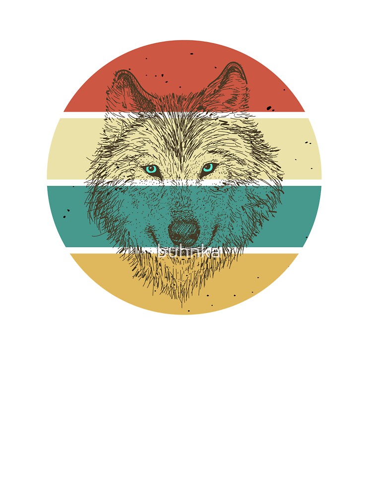 Vintage color Wolf animal by buhnka