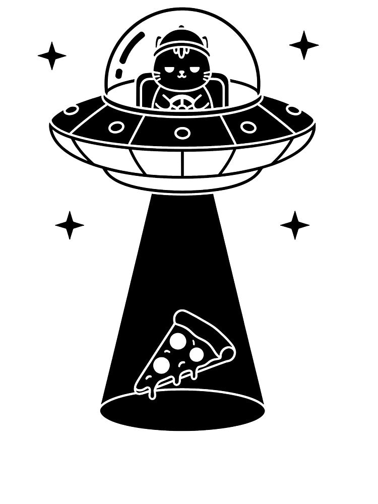 Pizza Abduction by ZeroGKitty
