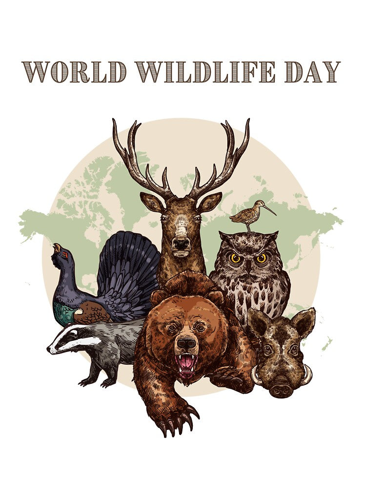 World Wildlife Day Design Love Nature and Animals by BeeClassyDesign
