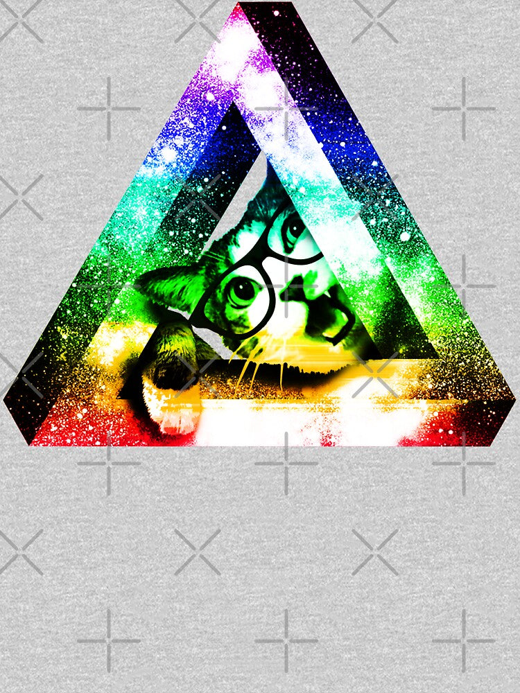 Rainbow Triangle Cat by ROBOTFACE T-Shirts