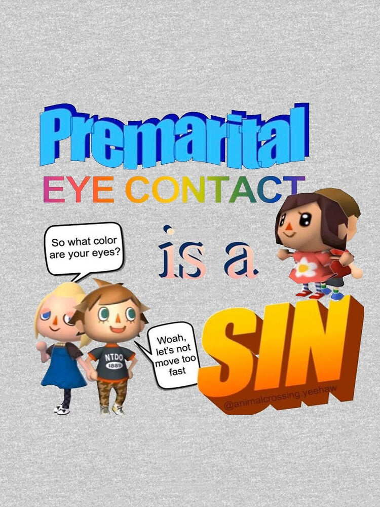 Premarital eye contact is a sin - word art meme by pepecharls