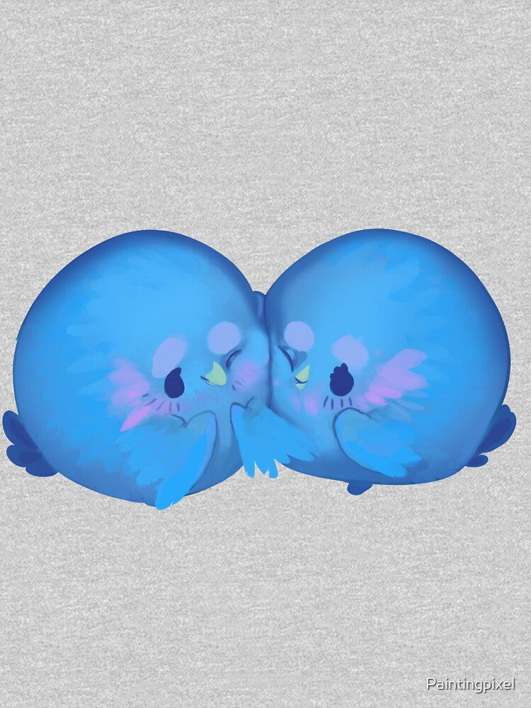 Chibi Love birds by Paintingpixel